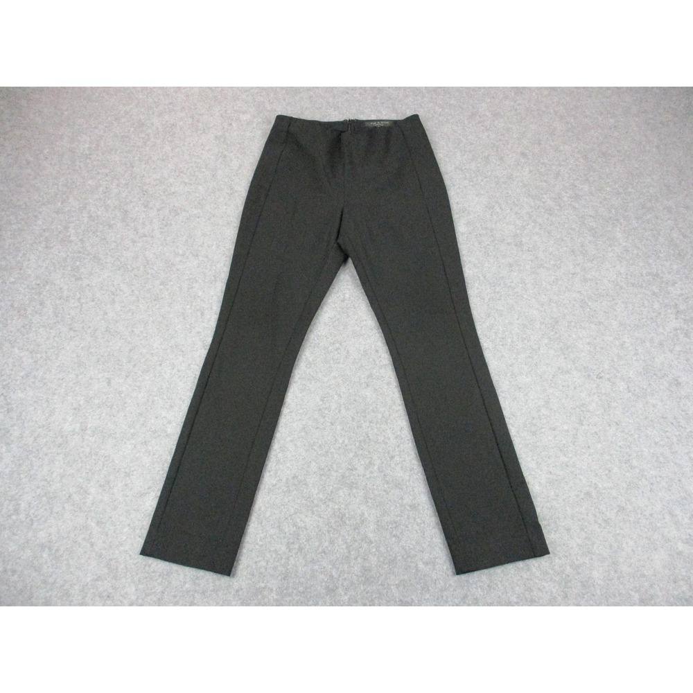 Rag & Bone Pants Womens 4 Black Knit Dress Pants Skinny Stretch Zip Career
